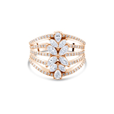1.22 Karat Pırlanta Yüzük, Doğal Pırlanta, Sertifikalı Mücevher, Rose Altın