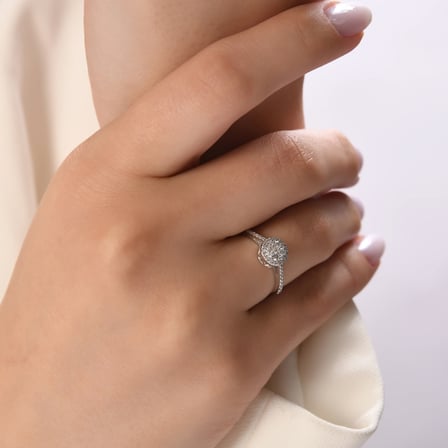 0.53 Karat Pırlanta Yüzük, Doğal Pırlanta, Sertifikalı Mücevher, Beyaz Altın
