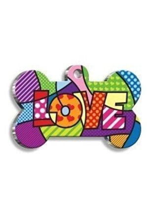 Picasso Kemik Şekilli Kedi Köpek Künyesi Medium: 2,6 x 3,8 cm.