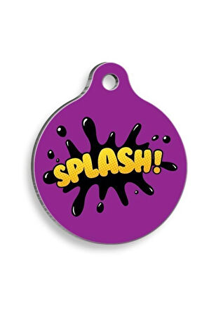 Splash Yuvarlak Kedi ve Köpek Künyesi Small: 2,5 cm.