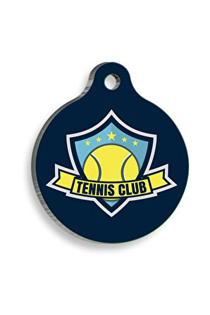 Tenis 2 Yuvarlak Kedi ve Köpek Künyesi Medium 3 cm