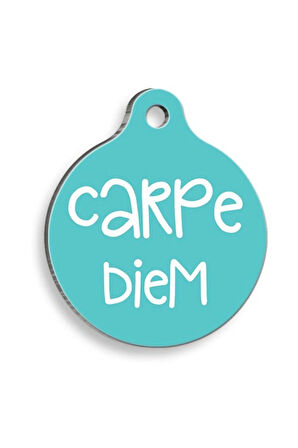 Carpe Diem Yuvarlak Kedi ve Köpek Künyesi Large 3,8 cm