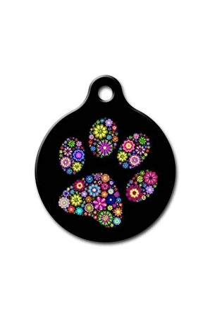 Pati Desenli Yuvarlak Kedi Köpek Künyesi Small