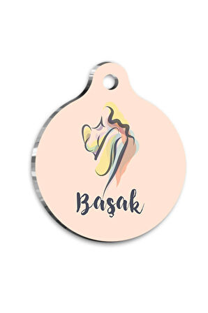 Başak Burcu Kedi Köpek Künyesi Large 2,9 x 5 cm