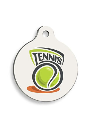 Tenis Yuvarlak Kedi ve Köpek Künyesi Large 3,8 cm
