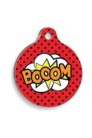 Boom Yuvarlak Kedi ve Köpek Künyesi Medium: 3 cm.