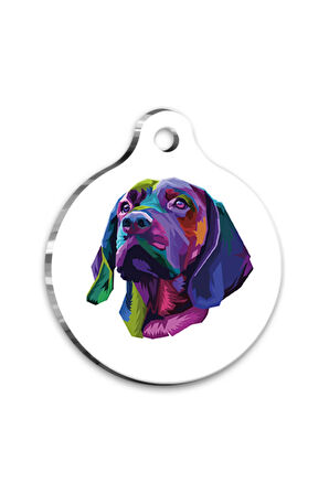 İllüstrasyon Labrador Retriever Yuvarlak Köpek Künyesi Large 3,8 cm