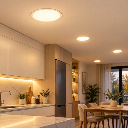 Jupiter 24W Sıva Altı Yuvarlak Ayarlanabilir PMMA LED Panel (3000K)