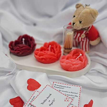 Love Box-3lü Soya Wax Mum Hediye Kutusu