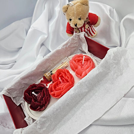 Love Box-3lü Soya Wax Mum Hediye Kutusu