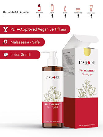 Tea Tree Silky Cleansing Gel - Asitsiz, Su Bazlı, Sebum Dengeleyici, Nazik Temizleyici Jel - pH: 5.5-6.5