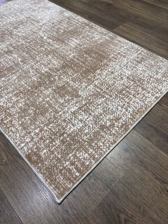 Düz Bej Krem Yıkanabilir Kaymaz Taban Kesme Yolluk Salon Oturma Odası Mutfak Halı