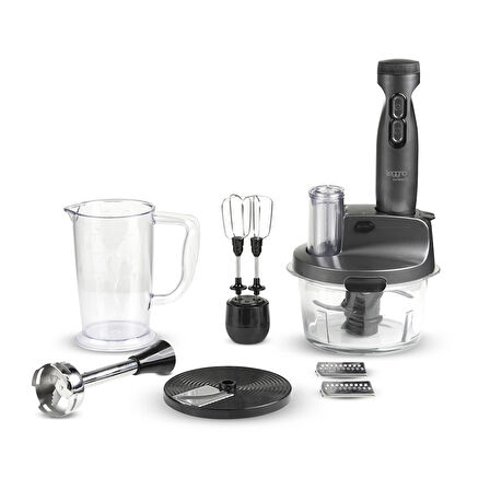 Leggno Gourmet Pro Blender Seti Metalik Gri