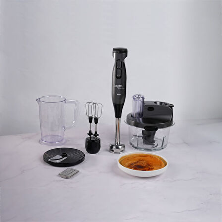 Leggno Gourmet Pro Blender Seti Metalik Gri