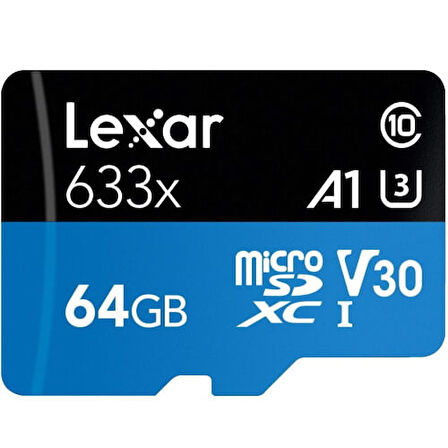 Lexar 64GB 5'li Paket 633X 100MB/s MicroSDXC Hafıza Kartı