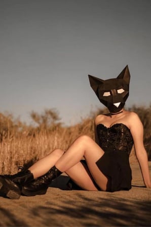 Kedi Maskesi Kadın Hallowen Parti Hayvan Çocuk Kostümü Cadılar Bayramı Petshop Aksesuar Dekor