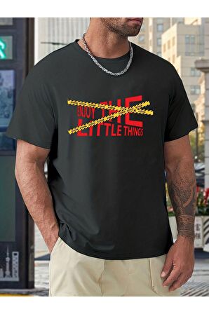 Unisex Little Yazılı Tshirt