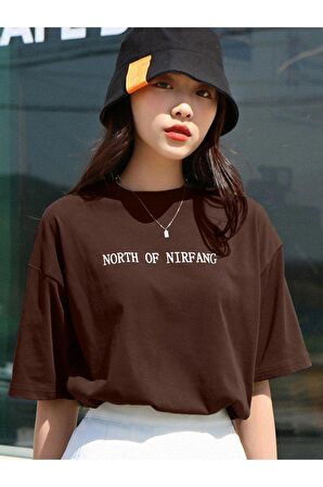 Unisex North Yazılı Tshirt