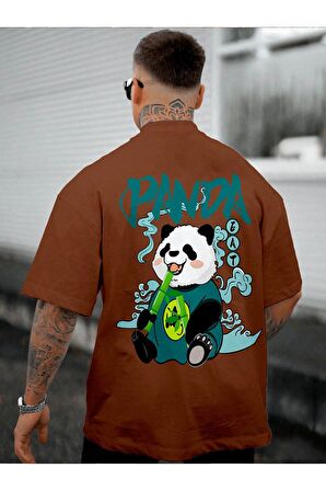 Unisex Panda Yazılı Tshirt