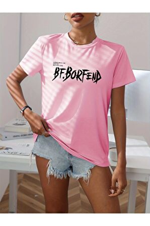 Unisex Borfend Yazılı Tshirt