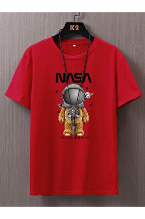 Unisex Nasa Yazılı Tshirt