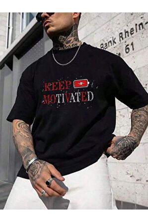 Unisex Keep Yazılı Tshirt