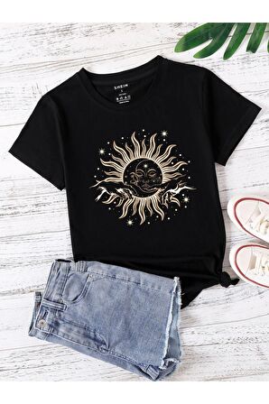 Unisex Güneş Baskılı Tshirt