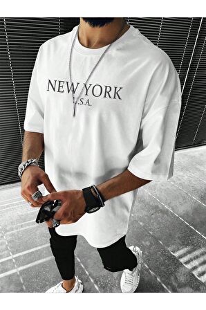 Unisex New York Usa Yazılı Tshirt