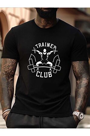Unisex Trainer Yazılı Tshirt