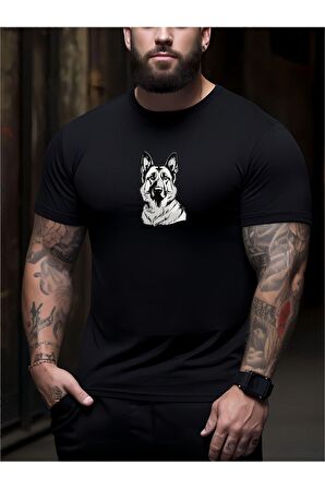 Unisex Kurt Baskılı Tshirt