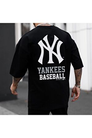 Unisex Yankees Baseball Yazılı Tshirt