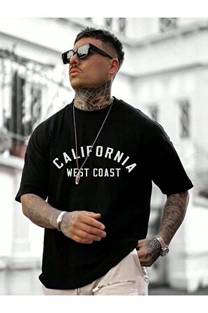 Unisex West Coast Yazılı Tshirt