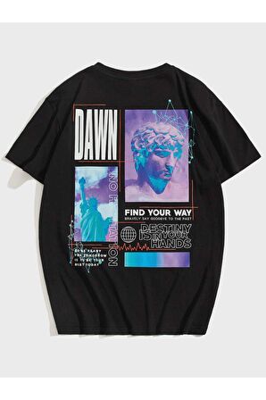 Unisex Dawn Yazılı Tshirt