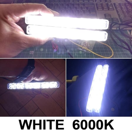 6 Ledli Gündüz Farı Gündüz Ledi DRL Led Lamba 18W Su Geçirmez