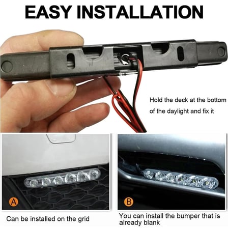 6 Ledli Gündüz Farı Gündüz Ledi DRL Led Lamba 18W Su Geçirmez