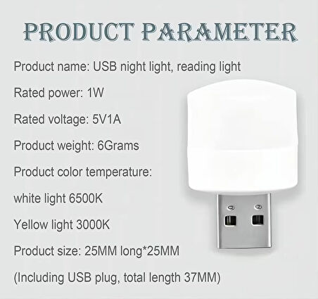 Usb Led Mini Lamba, Gece Aydınlatma - Laptop Klavye Aydınlatma - Gece Lamba usbminilamba