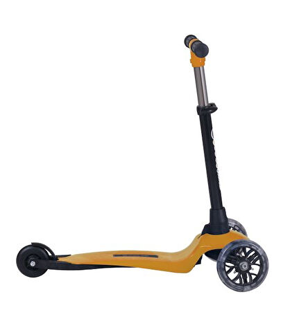 LEDDY TURUNCU/SARI Led Işıklı 3 Tekerli Katlanabilir 2-5 Yaş Arası Max 50 Kg Taşıma Kapasitesi 3 Kademeli Scooter