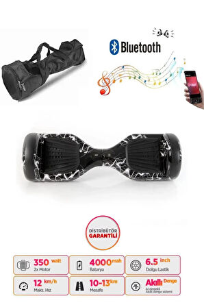 Elektrikli Kaykay Scooter Akıllı Denge Hoverboard + HoverKart + Çanta FULL LEDLİ EXTREM PAKET D02