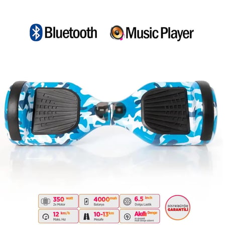 Elektrikli Kaykay Scooter Akıllı Denge Hoverboard + HoverKart + Çanta FULL LEDLİ EXTREM PAKET D03