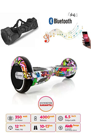 Elektrikli Kaykay Scooter Akıllı Denge Hoverboard + HoverKart + Çanta FULL LEDLİ EXTREM PAKET D04