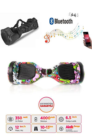 Elektrikli Kaykay Scooter Akıllı Denge Hoverboard + HoverKart + Çanta FULL LEDLİ EXTREM PAKET D04
