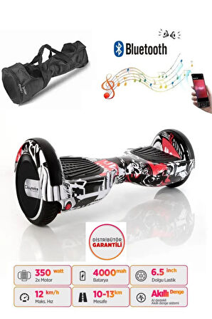 Elektrikli Kaykay Scooter Akıllı Denge Hoverboard + HoverKart + Çanta FULL LEDLİ EXTREM PAKET D06