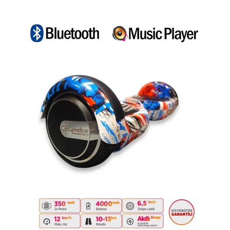 Citymate Elektrikli Kaykay Akıllı Denge Hoverboard + HoverKart + Çanta FULL LEDLİ EXTREM PAKET D09