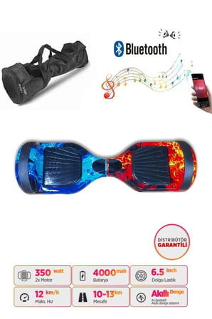 Citymate Elektrikli Kaykay Akıllı Denge Hoverboard + HoverKart + Çanta FULL LEDLİ EXTREM PAKET D10
