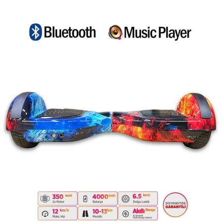 Elektrikli Kaykay Scooter Akıllı Denge Hoverboard + HoverKart + Çanta FULL LEDLİ EXTREM86 PAKET D10