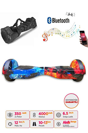 Elektrikli Kaykay Scooter Akıllı Denge Hoverboard + HoverKart + Çanta FULL LEDLİ EXTREM PAKET D10