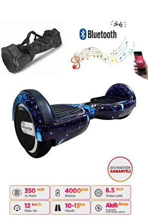 Elektrikli Kaykay Scooter Akıllı Denge Hoverboard + HoverKart + Çanta FULL LEDLİ EXTREM PAKET D12