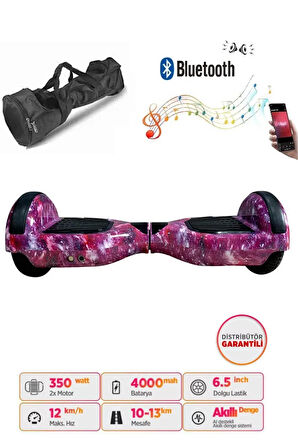 Elektrikli Kaykay Scooter Akıllı Denge Hoverboard + HoverKart + Çanta FULL LEDLİ EXTREM PAKET D13