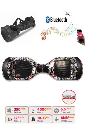 Citymate Elektrikli Kaykay Akıllı Denge Hoverboard + HoverKart + Çanta FULL LEDLİ EXTREM PAKET D14