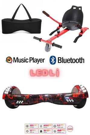 Citymate Elektrikli Kaykay Akıllı Denge Hoverboard + HoverKart + Çanta FULL LEDLİ EXTREM PAKET D15